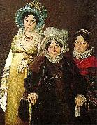 Sir David Wilkie mme morel de tangry and her daughters painting